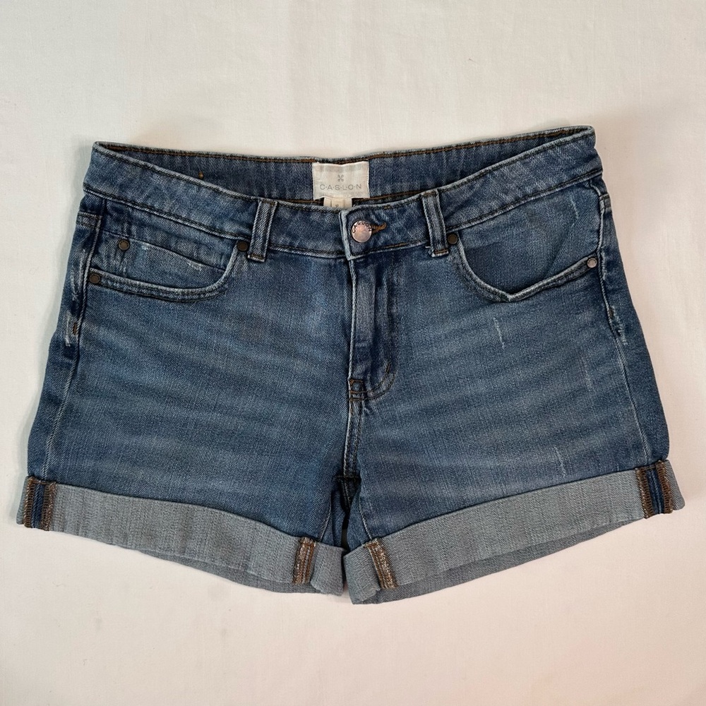 Caslon Blue Jean Boyfriend Shorts Relaxed Fit Mid-Rise Size 26